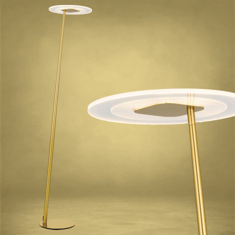 Faro Antique Gold Colour Contemporary LED  Floor Lamp