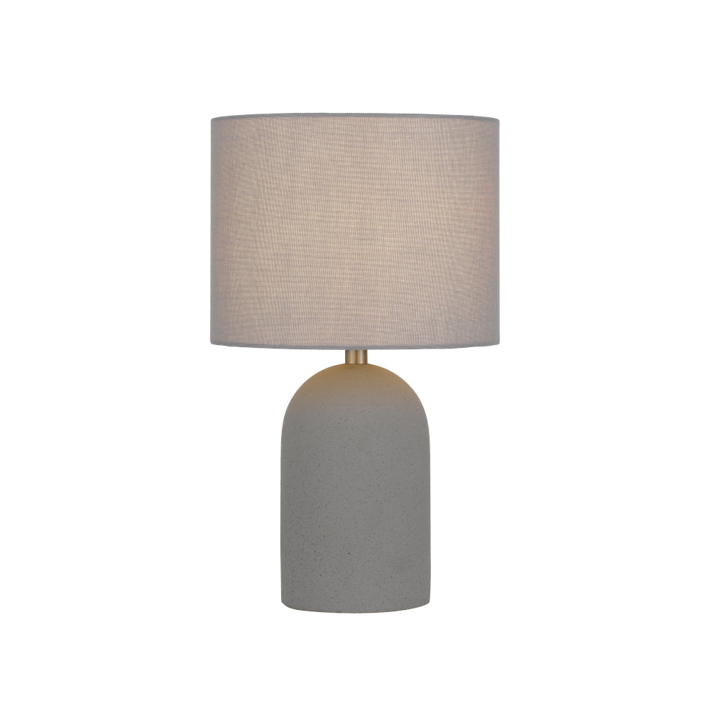 Fevik Small Concrete and Grey Modern Industrial Table Lamp
