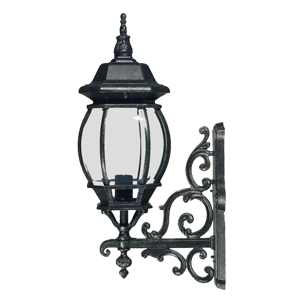 Flinders Small Black Provincial Upright Coach Exterior Light