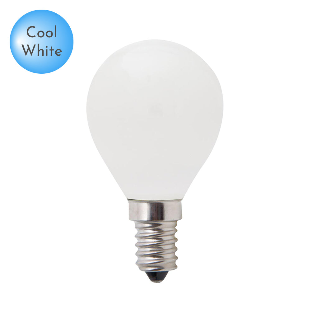 Fancy Round LED E14 Opal Glass Daylight Globe