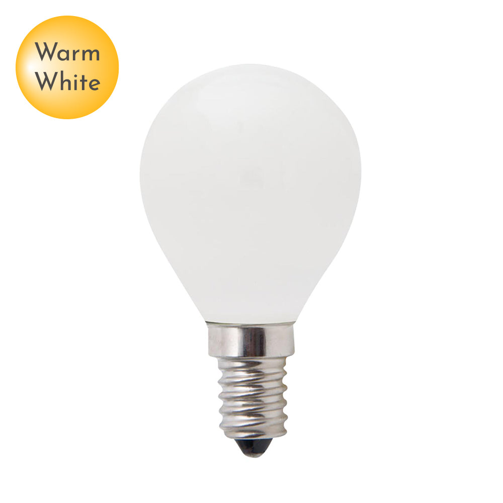 Led Oppal Fancy Round LED E14 Opal Glass Warm White Globe – Local Lighting