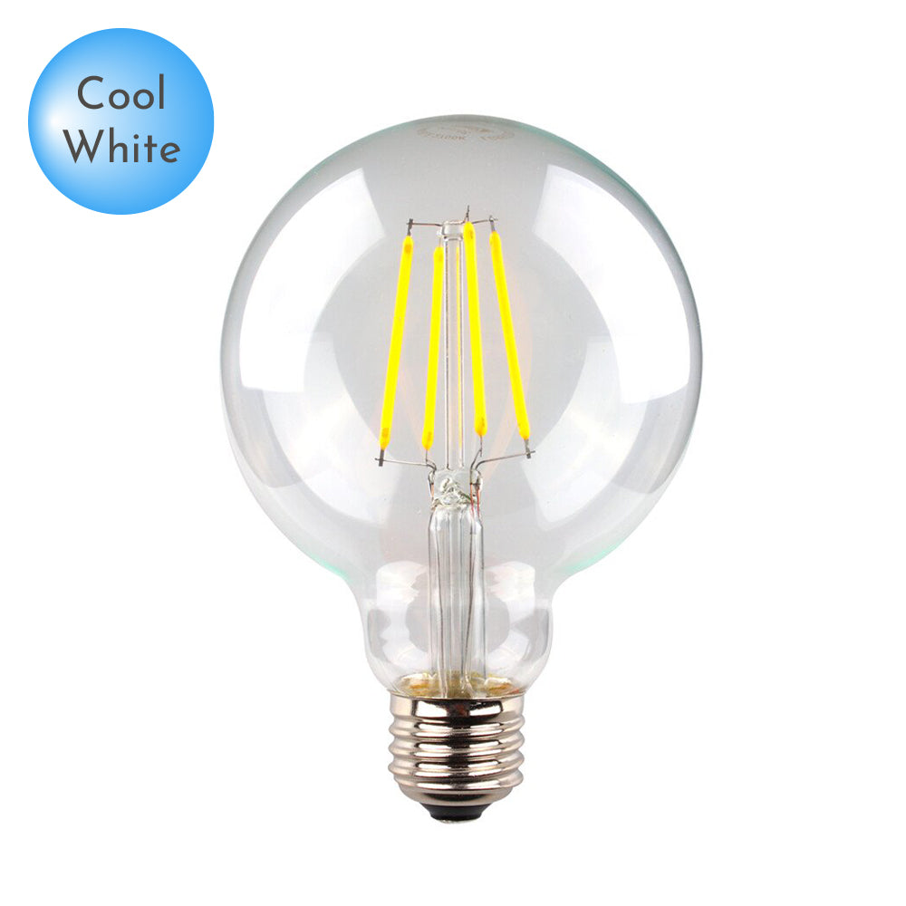 G95 LED E27 Clear Glass Cool White Globe