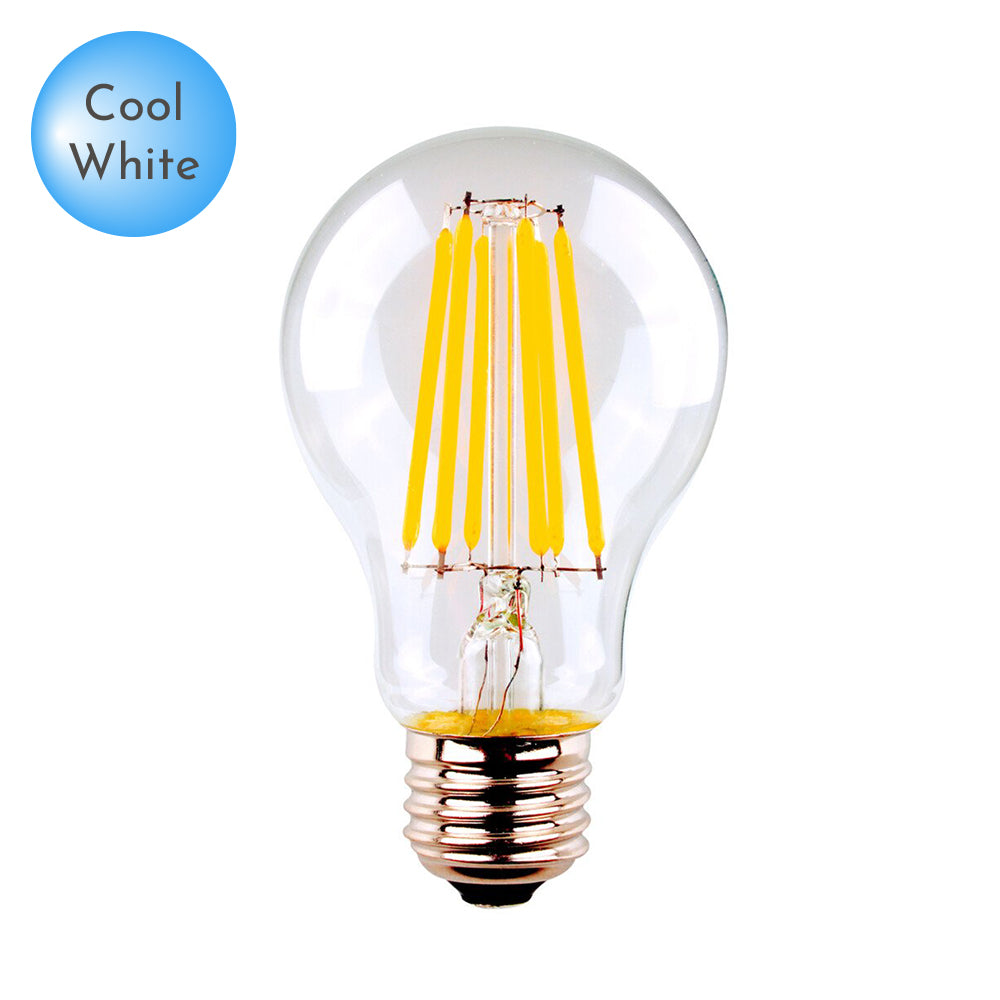 GLS LED E27 Clear Glass Daylight Globe