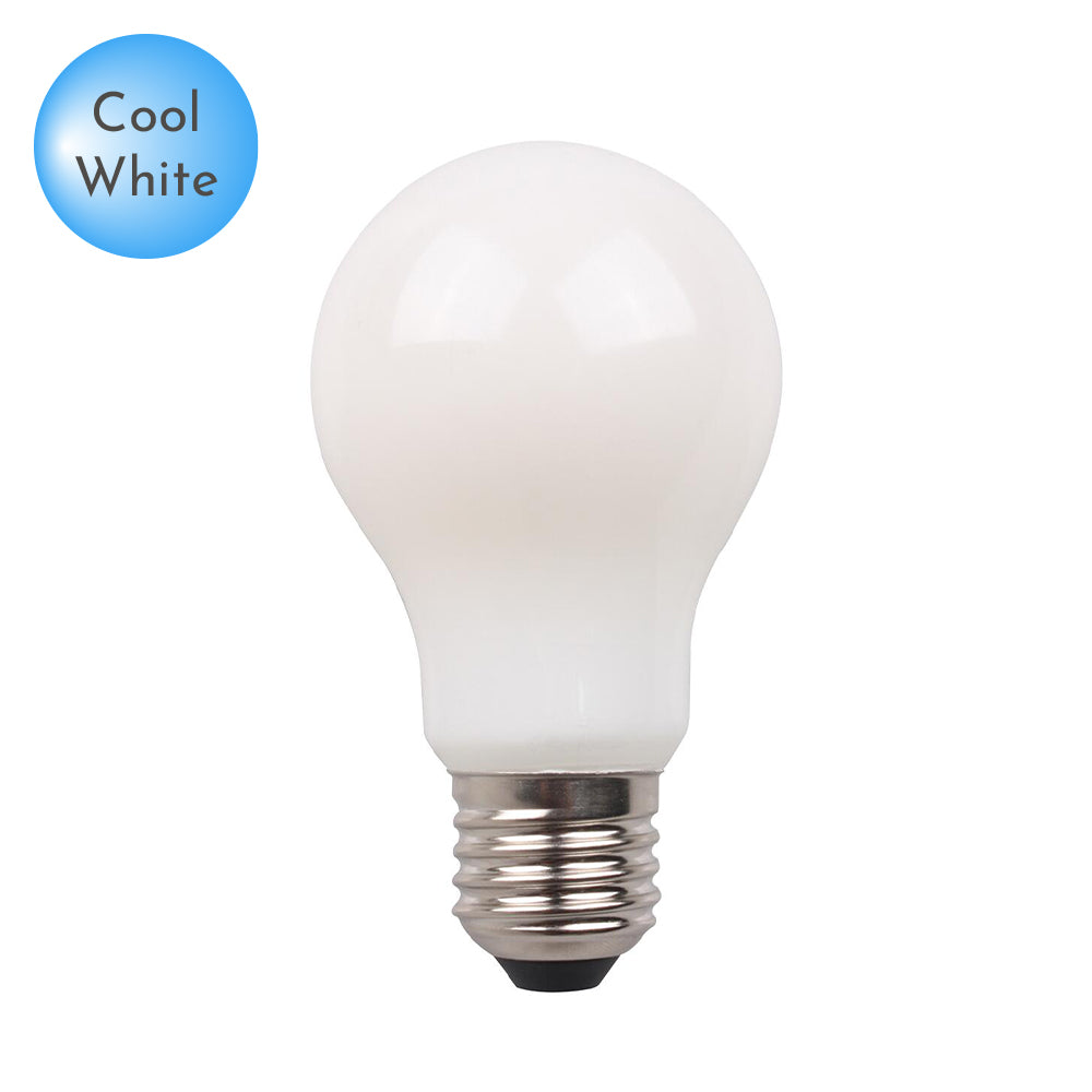 GLS LED E27 Opal Glass 8w Cool White Globe