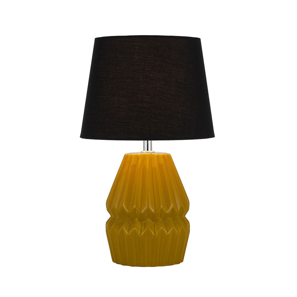 Greet Butterscotch Yellow and Black Stacked Cupcake Ceramic Table Lamp