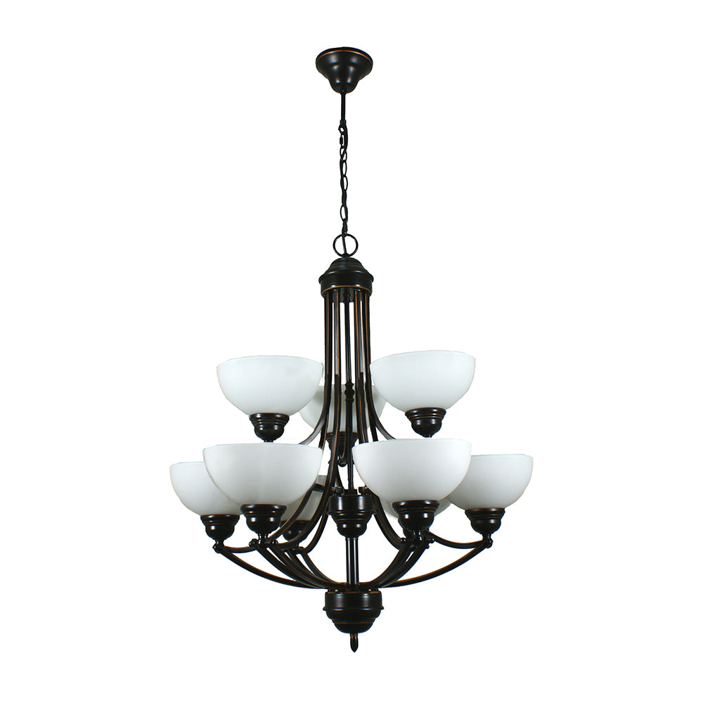 Houston 9 Light Pendant Bronze