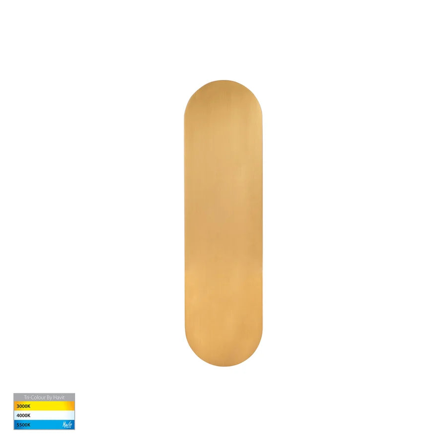 Barline Shadow Brass 300mm Oval LED Wall Light