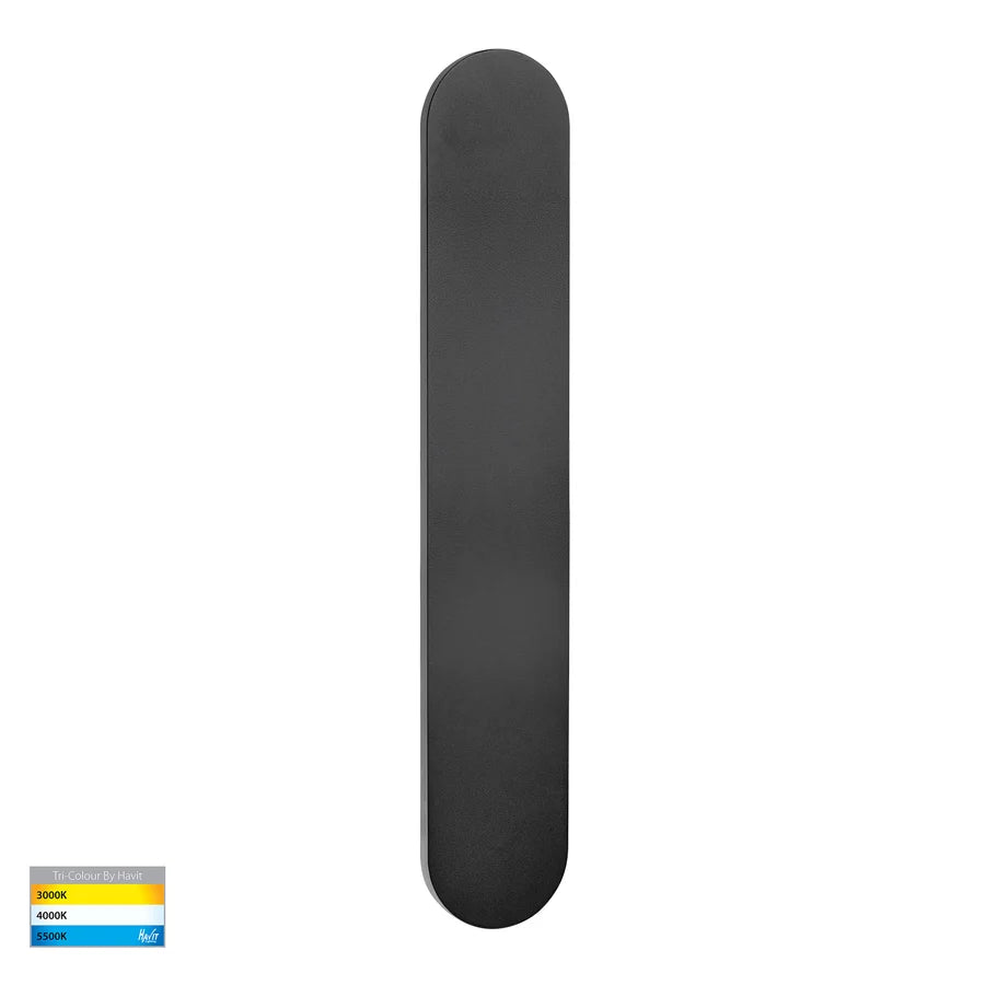 Barline Shadow Black 600mm Oval LED Wall Light