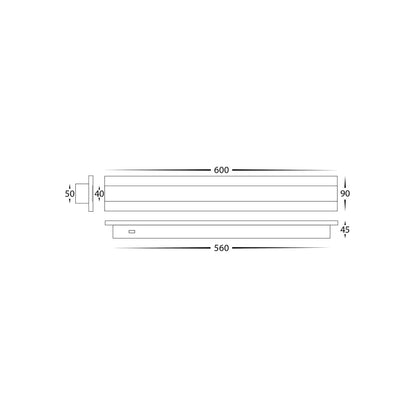 Barline 600mm White Modern Linear Outdoor LED Wall Light