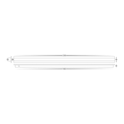 Barline 1500mm Black Modern Linear Outdoor LED Wall Light