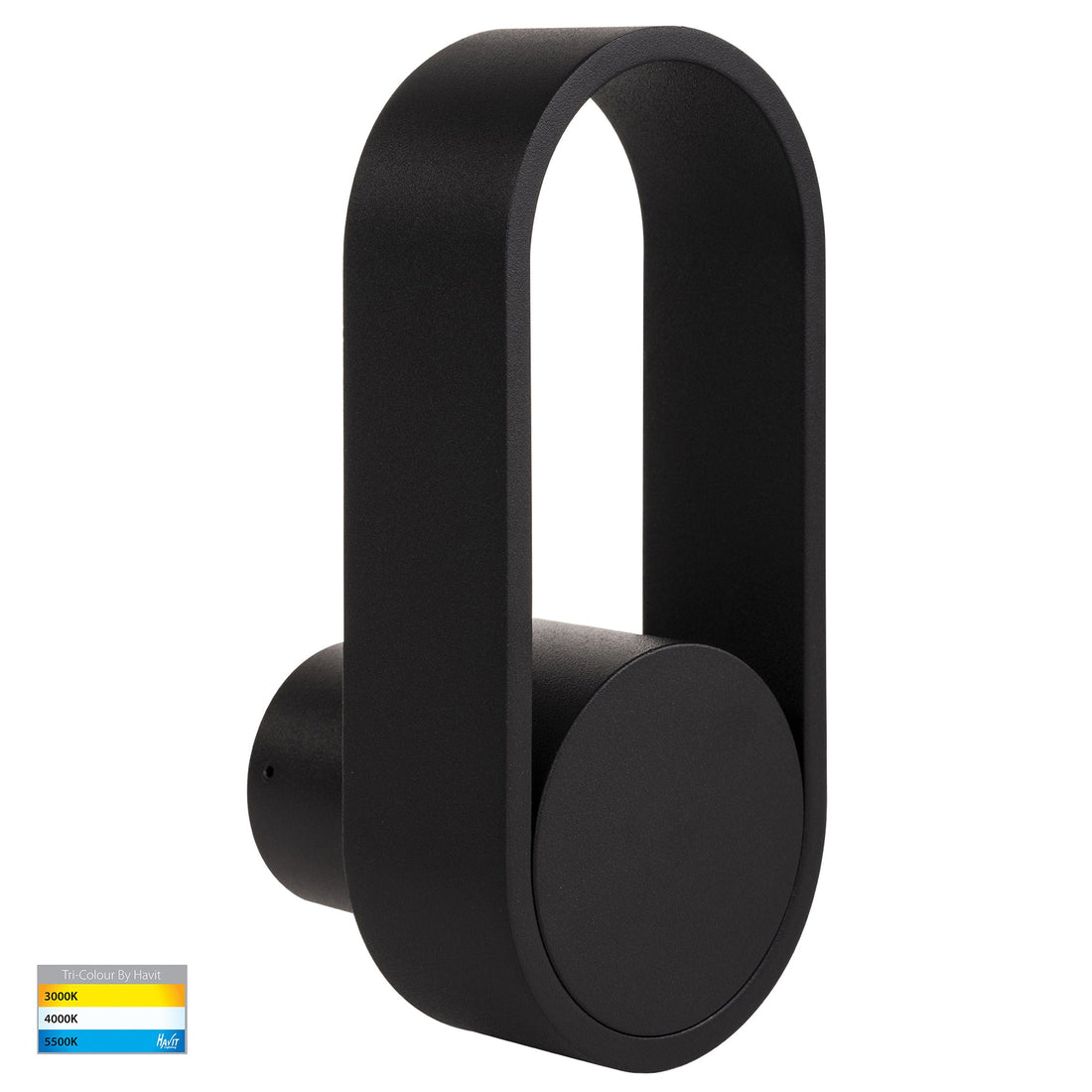 Ovale Black with Black Modern Indoor LED Wall Light