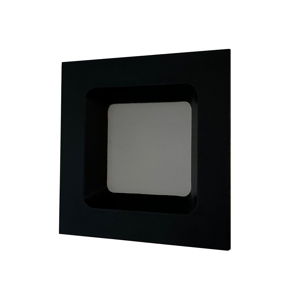 Helix Black 3000k Recessed LED Wall Light