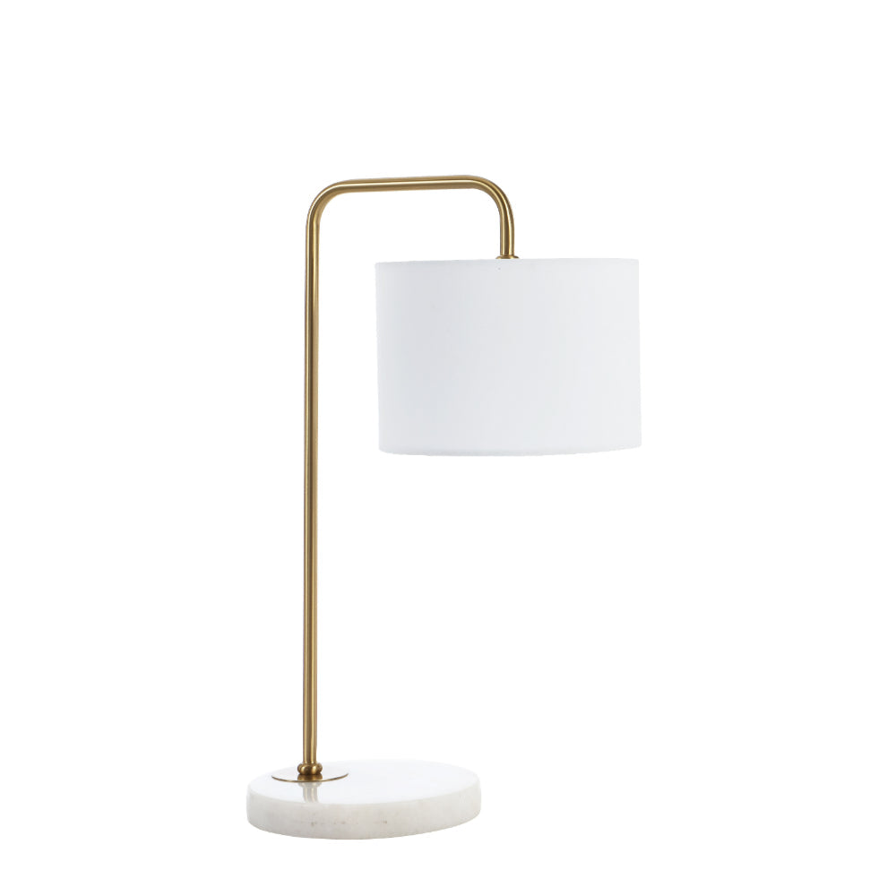 Ingrid Gold and White Table Lamp