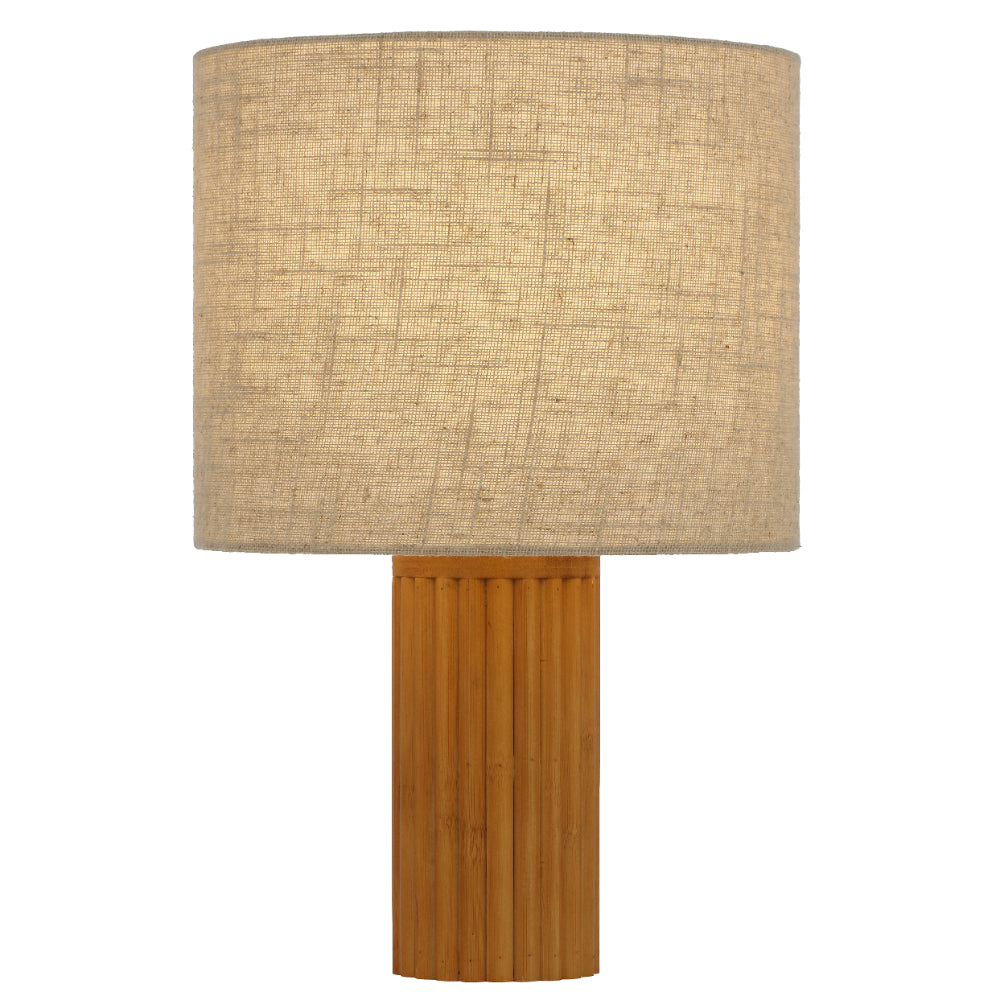 Jacona Pine and Cream Timber Retro Table Lamp