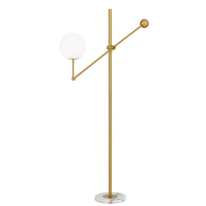 Kemi Gold and Opal Matt Adjustable Floor Lamp