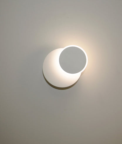 Lima 1 Round White Adjustable Contemporary Tri-Colour LED Wall Light