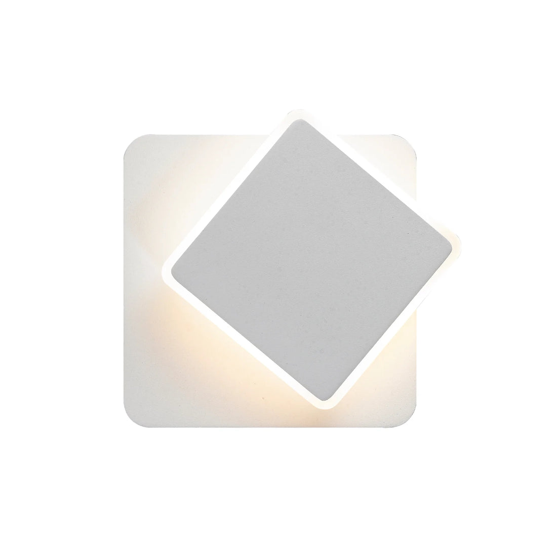 Lima 2 Square White Adjustable Contemporary Tri-Colour LED Wall Light