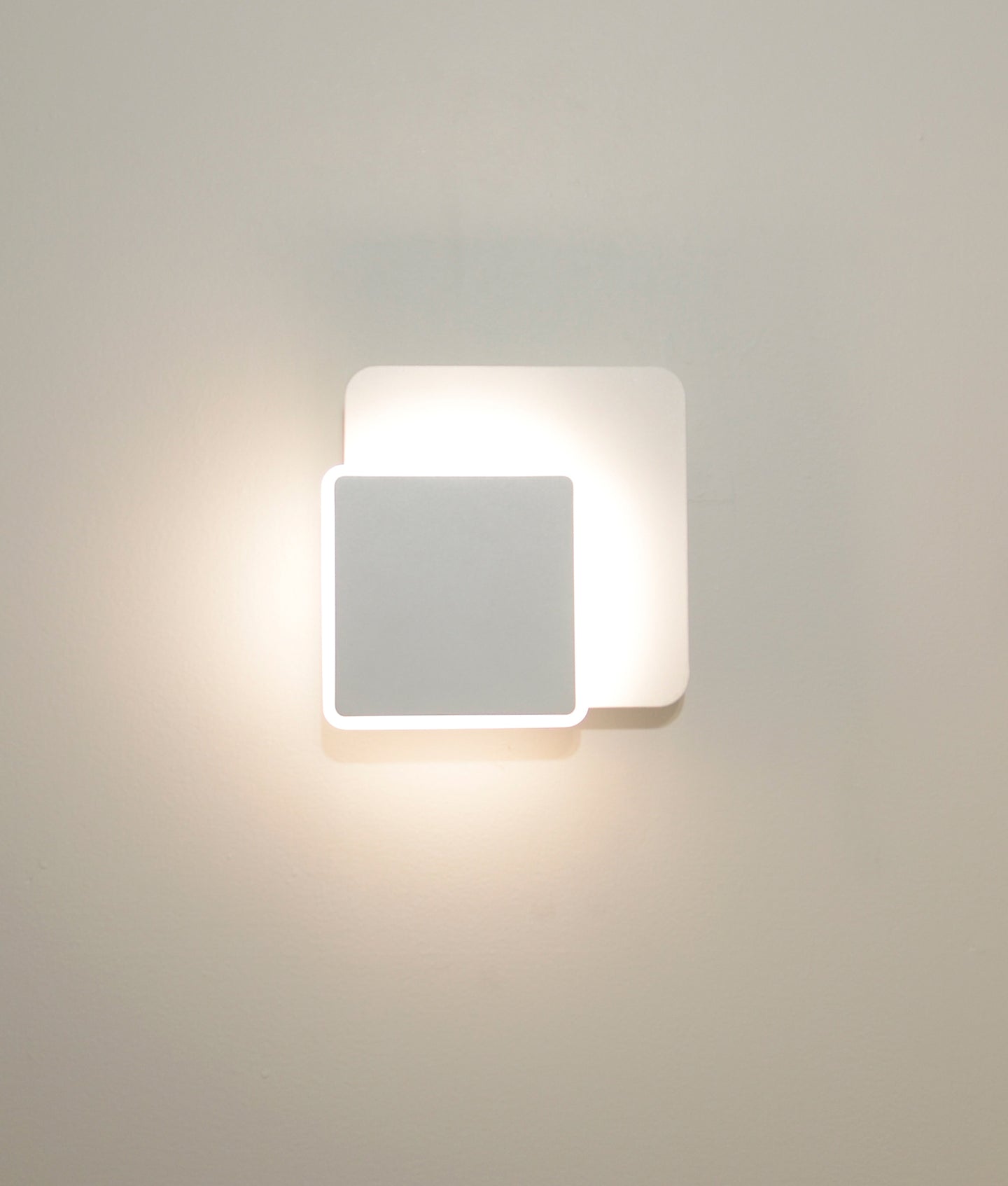 Lima 2 Square White Adjustable Contemporary Tri-Colour LED Wall Light
