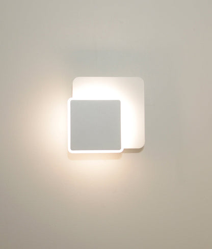 Lima 2 Square White Adjustable Contemporary Tri-Colour LED Wall Light