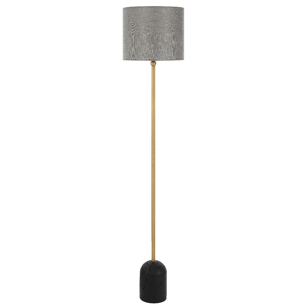 Livia Black and Dark Grey Modern Industrial Floor Lamp