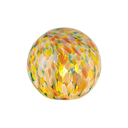 Lyra Multicolour Speckled Round Glass Table Lamp