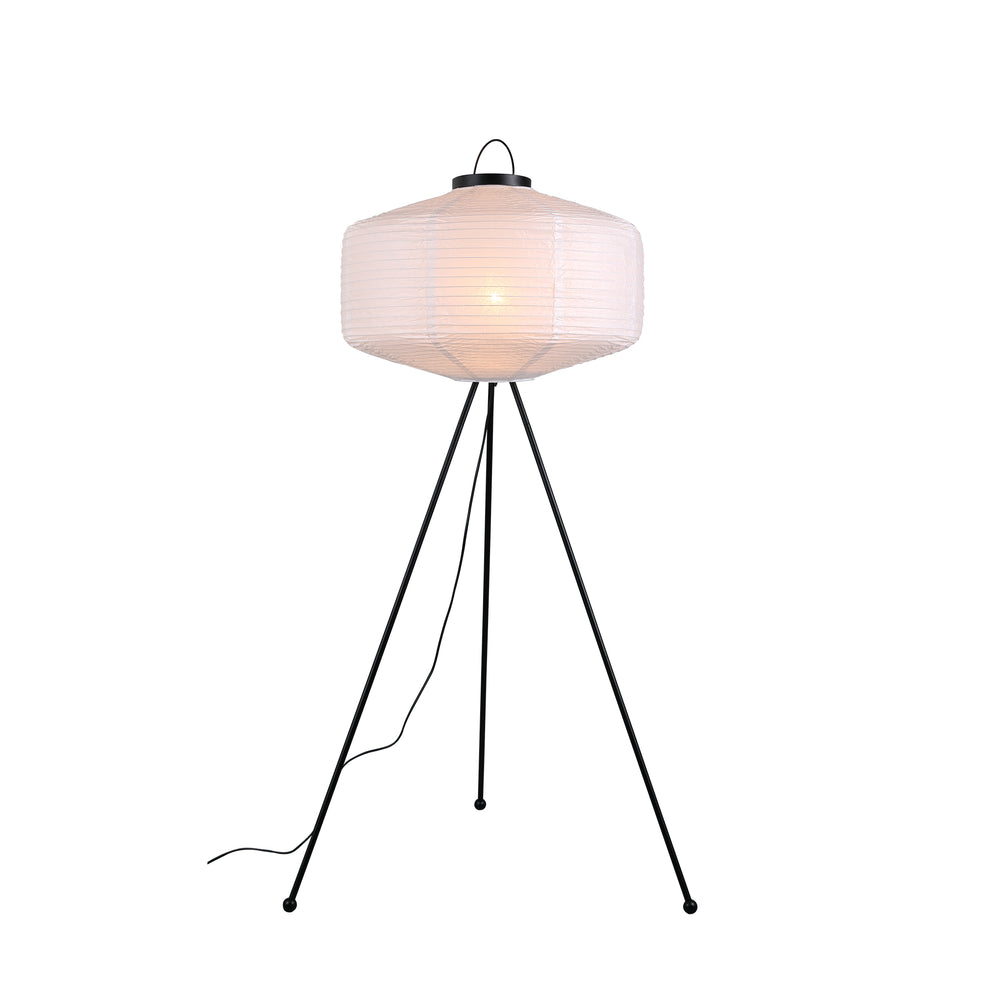 Seren Black and White Tripod Modern Floor Lamp