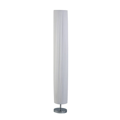 Eclara Chrome and White Modern Floor Lamp
