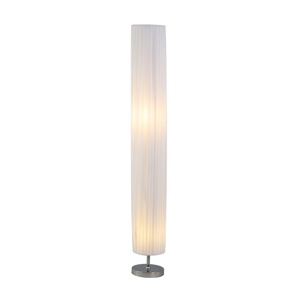 Eclara Chrome and White Modern Floor Lamp