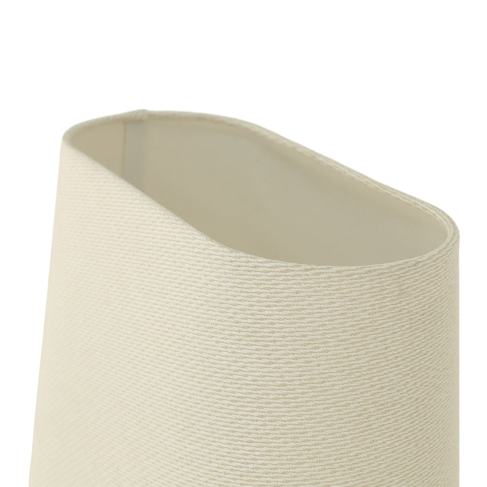 Arden Brass and Ivory Contemporary Floor Lamp