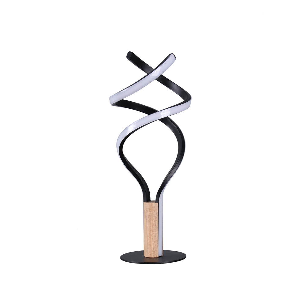 Estelle Contemporary Timber Table Lamp with Warm White LED