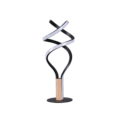 Estelle Contemporary Timber Table Lamp with Warm White LED