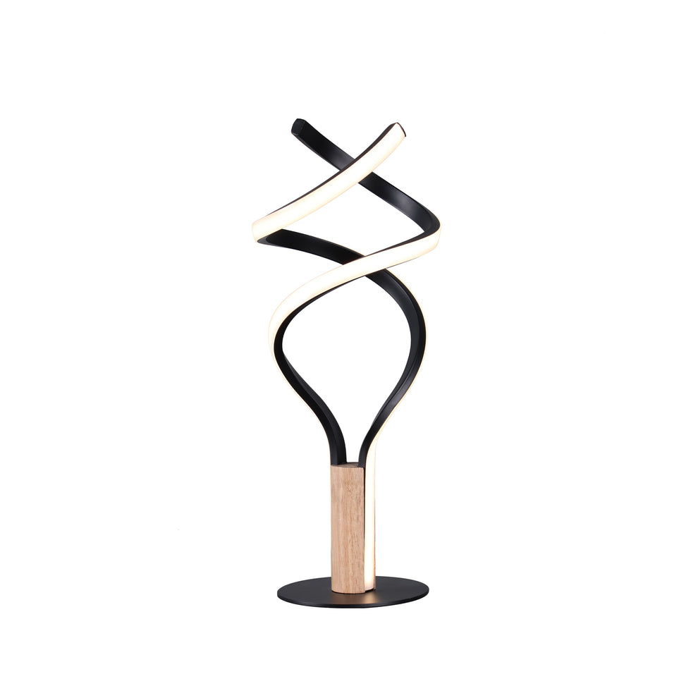 Estelle Contemporary Timber Table Lamp with Warm White LED