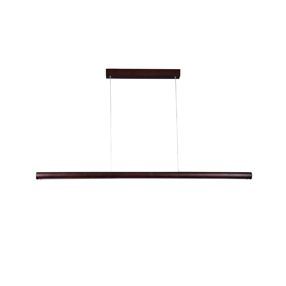 Freya Large Walnut Linear Tri-Colour LED Pendant