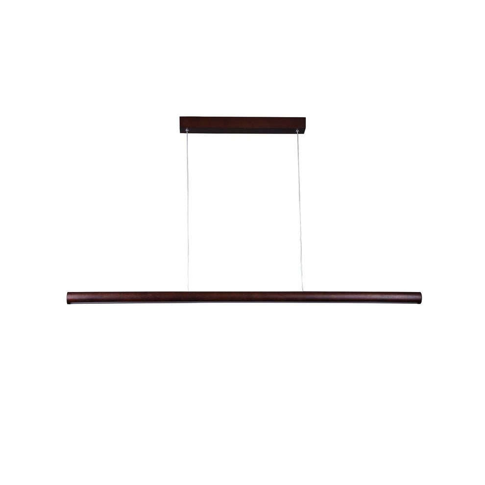 Freya Small Walnut Linear Tri-Colour LED Pendant
