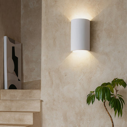 Verda 2 Light Up and Down Plaster Modern Wall Sconce