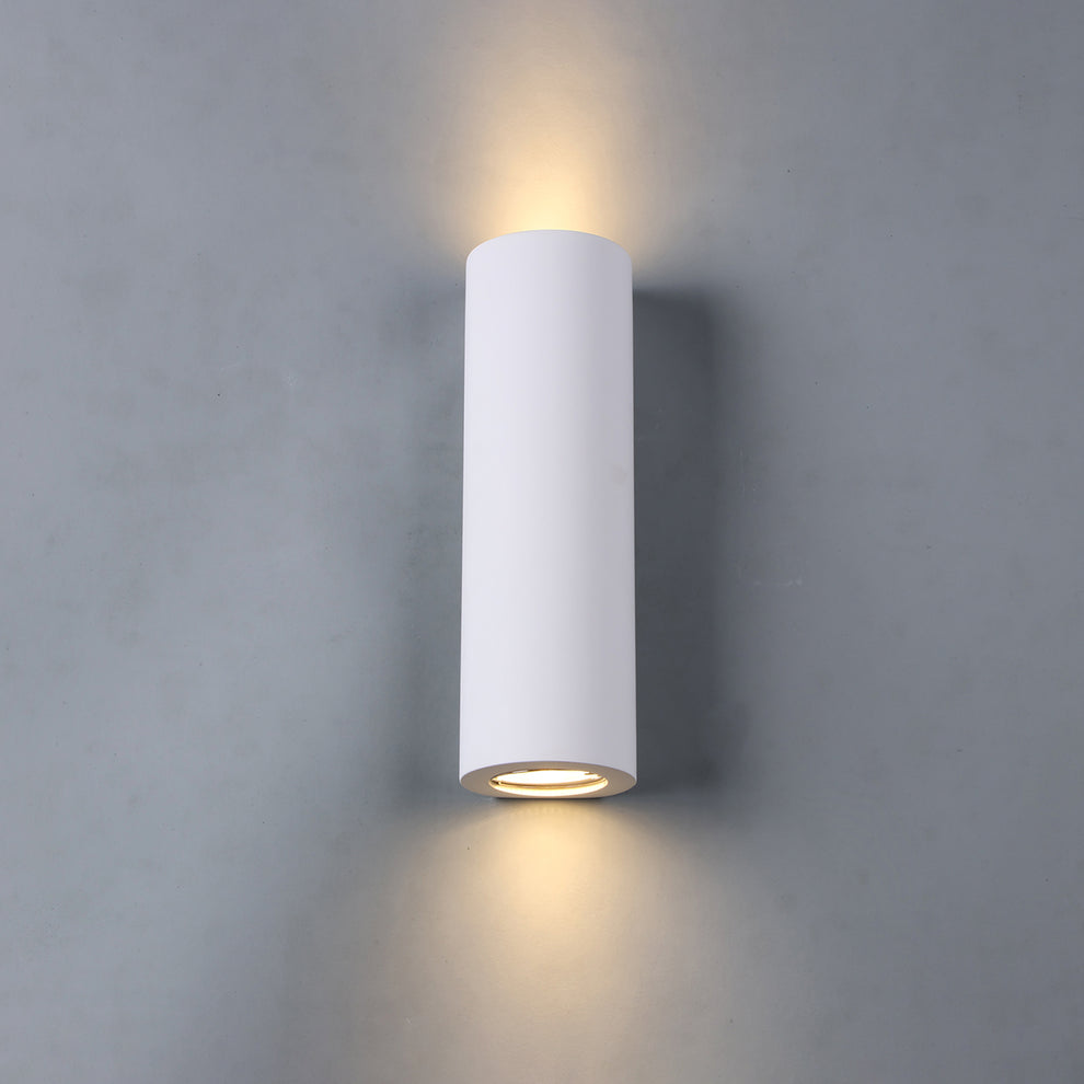 Onyx 2 Light Up and Down Plaster Modern Wall Sconce