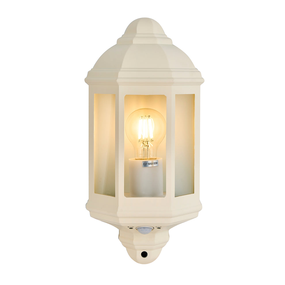 Avara Beige with Sensor Traditional Outdoor Sconce Light