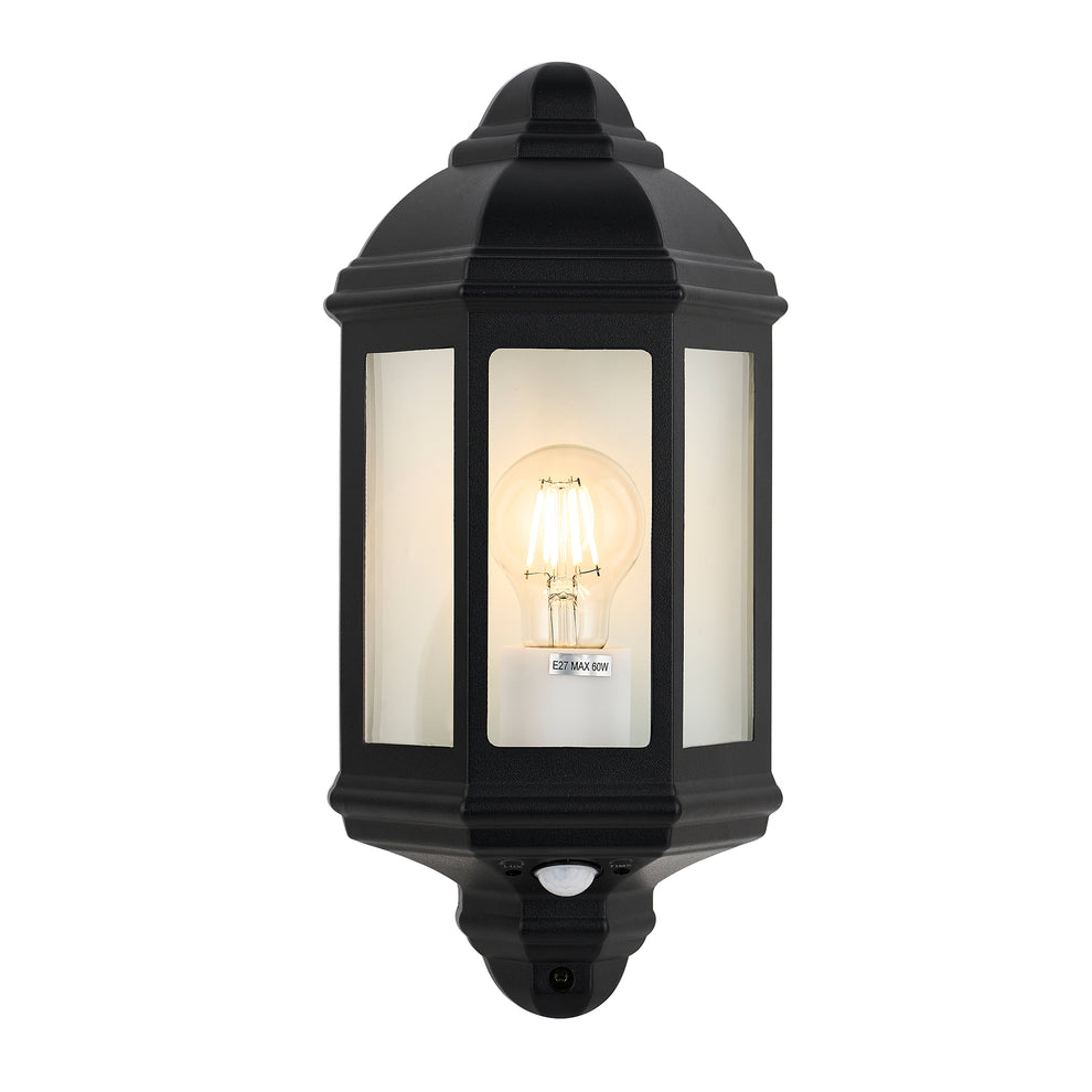Avara Black with Sensor Traditional Outdoor Sconce Light