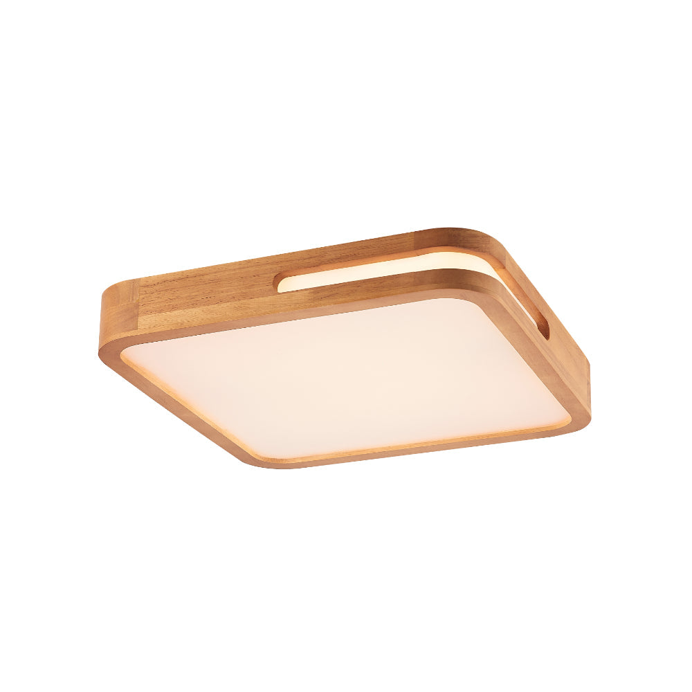 Lyric 30cm 12w Timber Tri-Colour LED Oyster Close to Ceiling