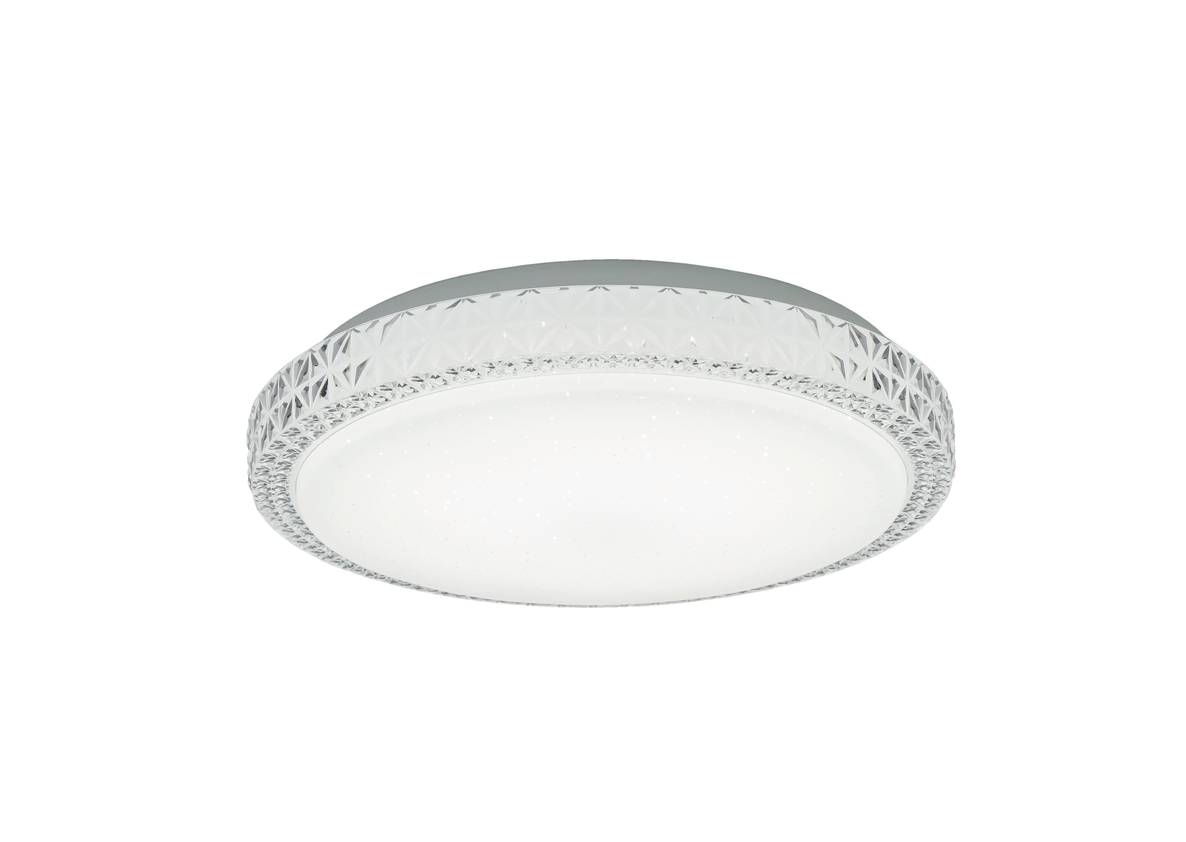 Lovato 18w Round Crystal-Look LED Tri-Colour Oyster