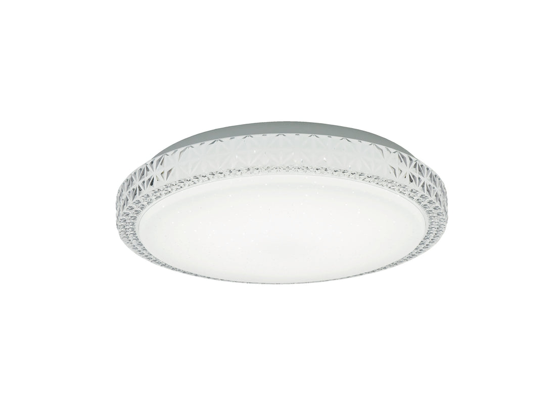 Lovato 30w Round Crystal-Look LED Tri-Colour Oyster