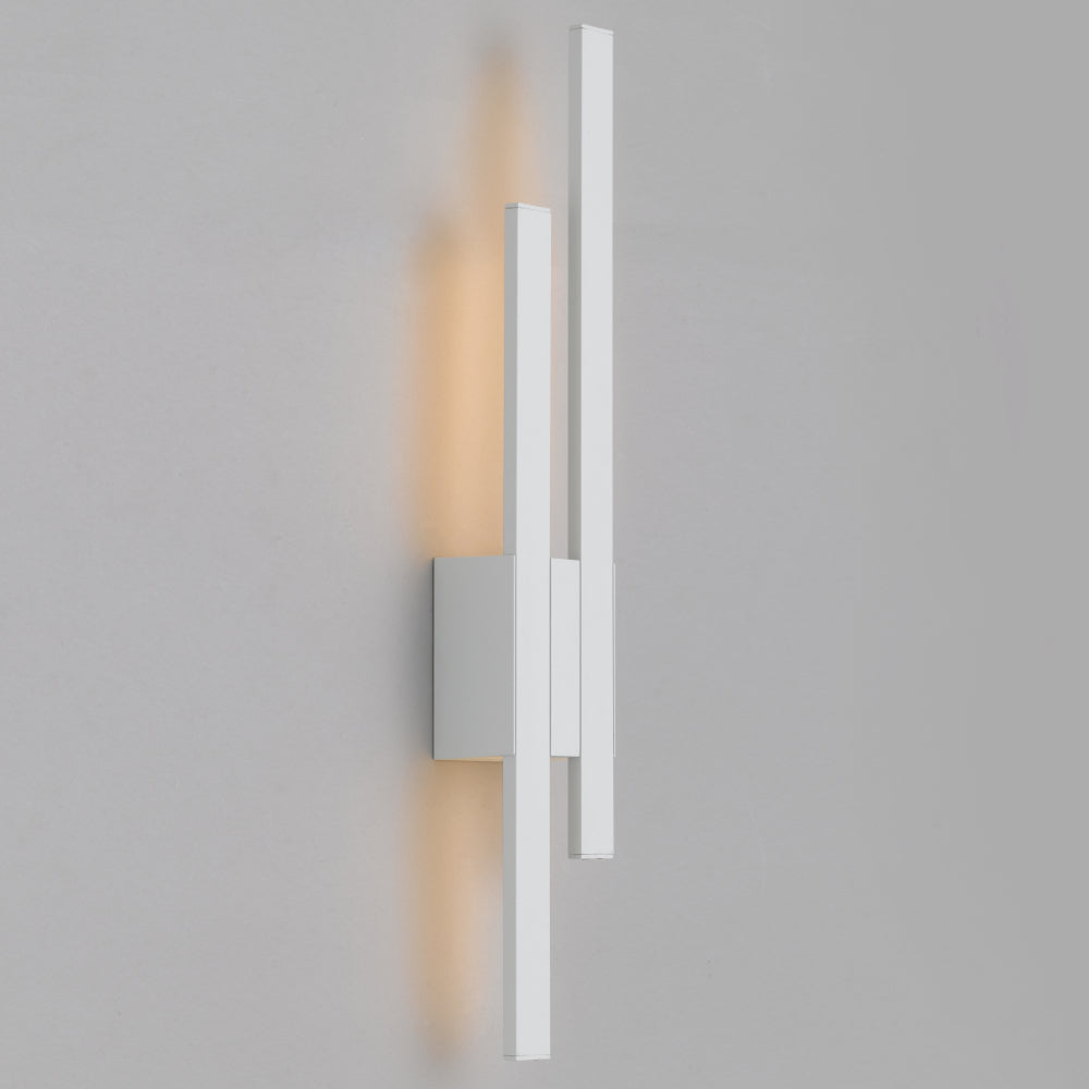 Masto 2 Light 3000k White Contemporary LED Wall Light