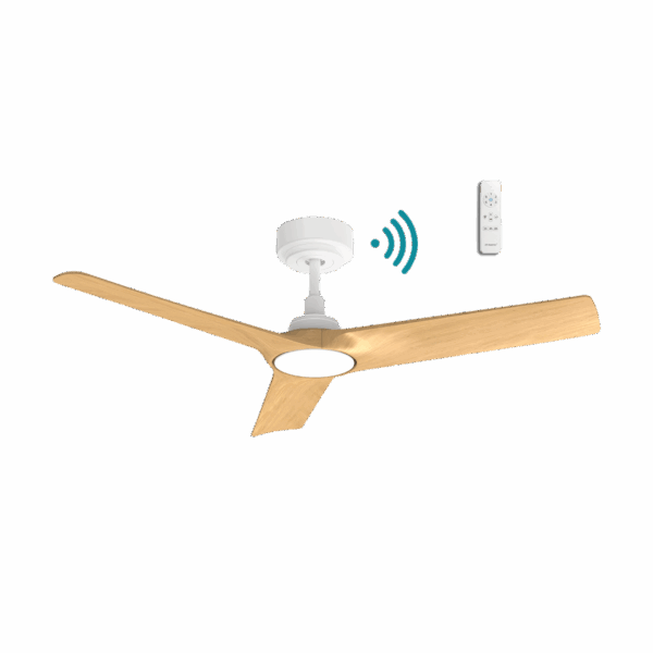 Cordoba 52"/1320mm 3 Blade White with Oak DC Motor Smart App Control Ceiling Fan