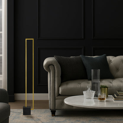 Modric Gold and Black LED Warm White Contemporary Floor Lamp