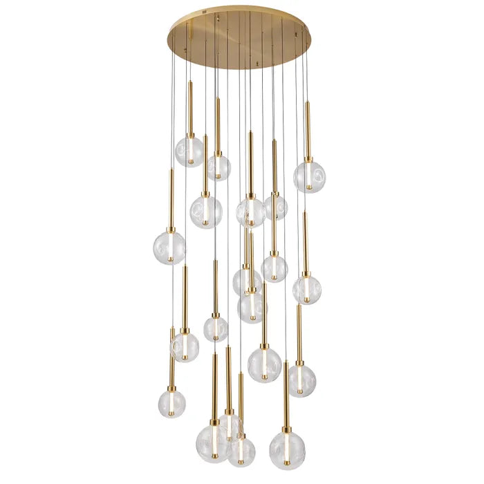 Meteor Gold 20 Light LED Modern Pendant