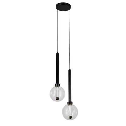 Meteor Black 2 Light LED Modern Pendant