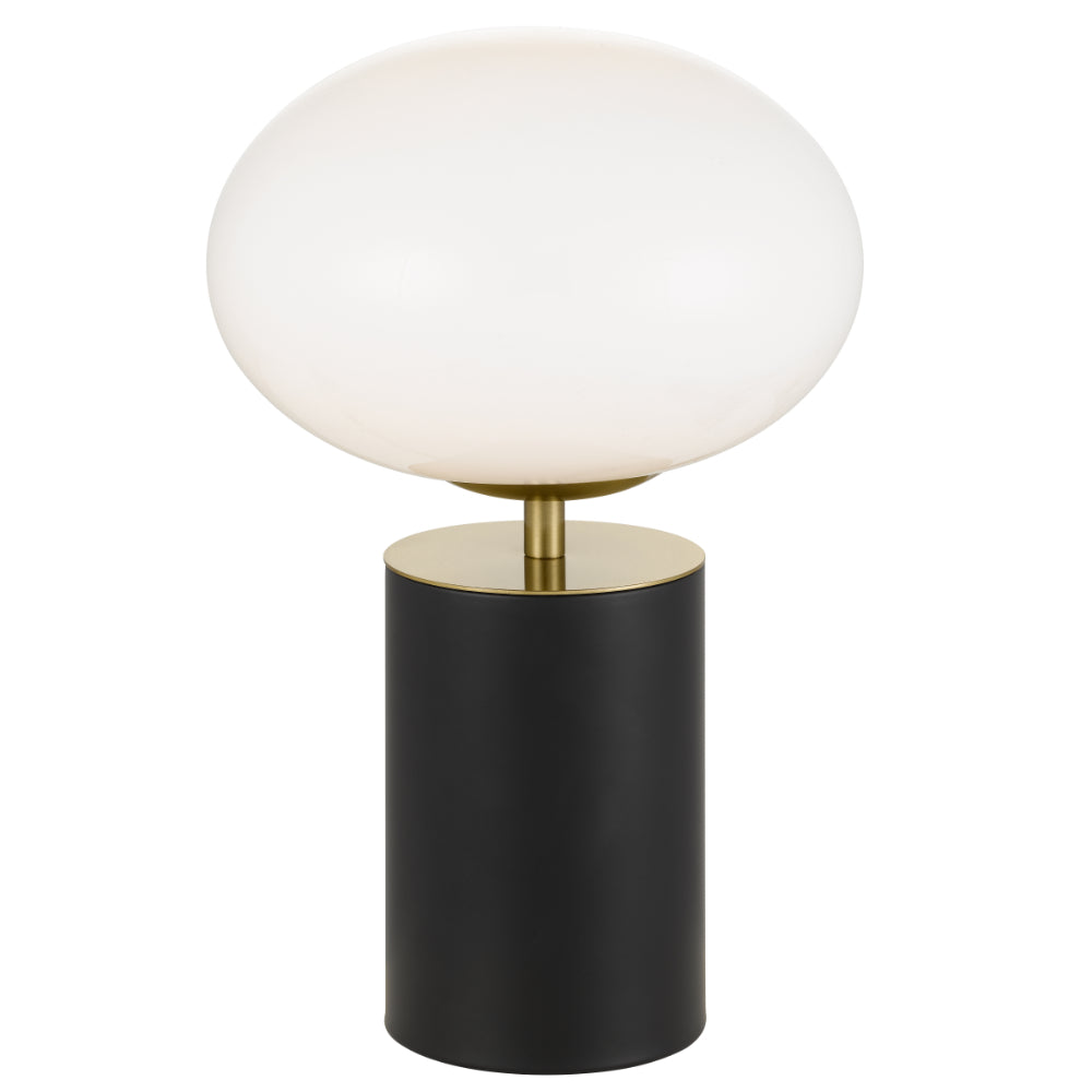 Notal Black and Gold with Opal Gloss Contemporary Touch Table Lamp