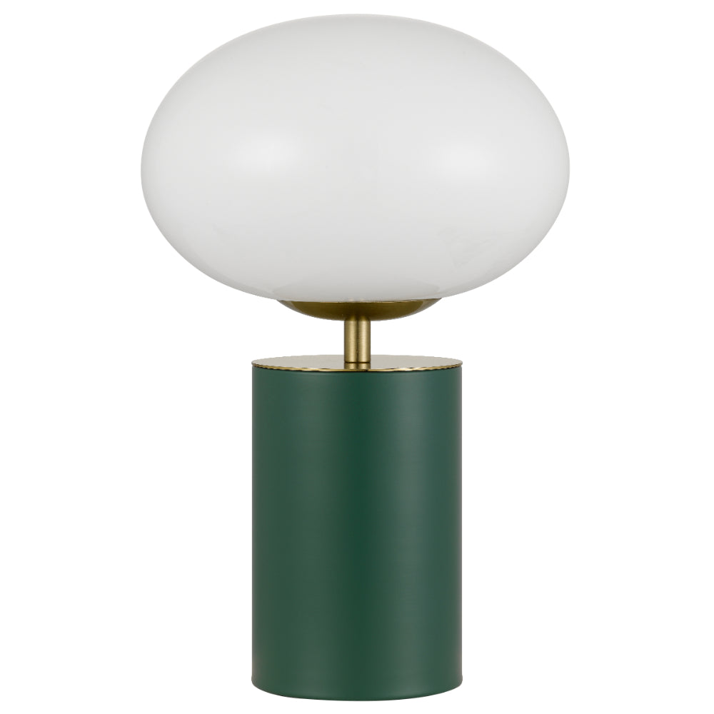 Notal Green and Gold with Opal Gloss Contemporary Touch Table Lamp
