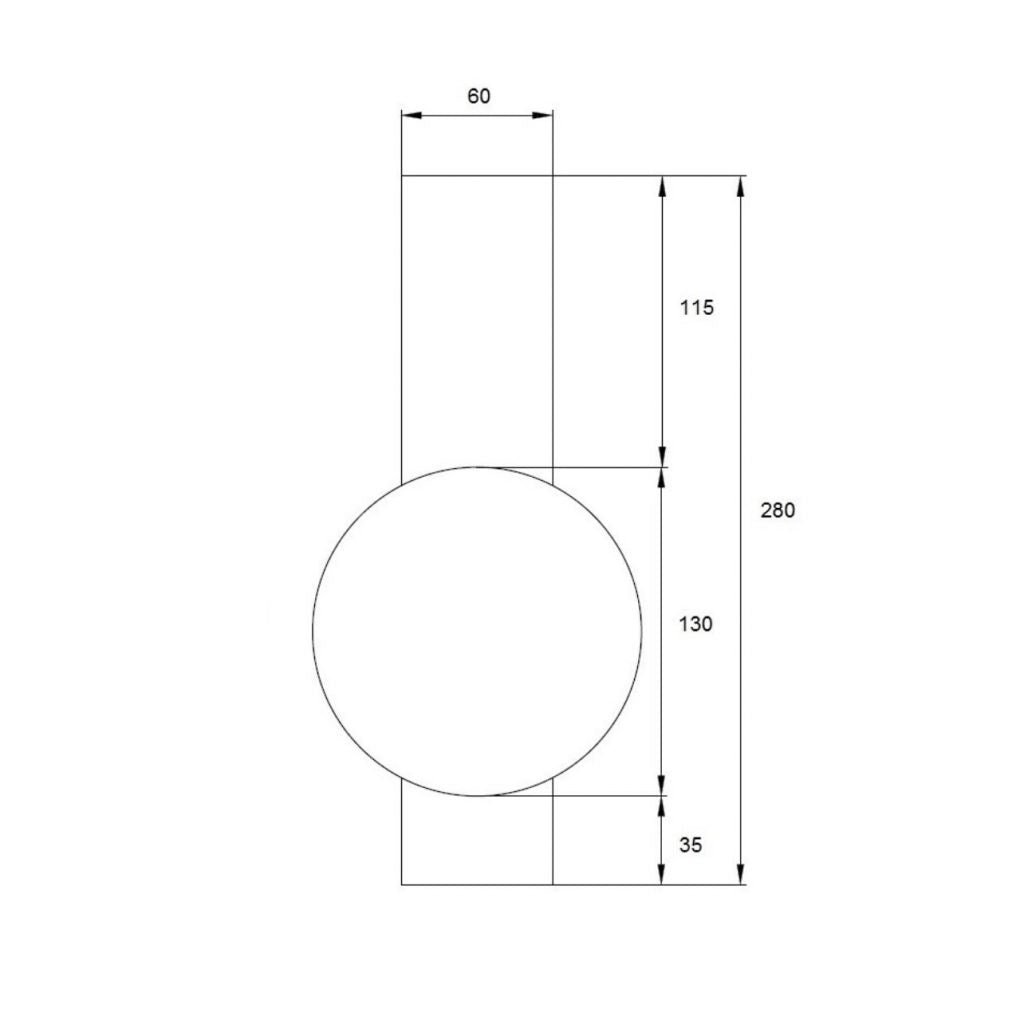 Oris Satin Brass and Amber Bubble Glass Modern Retro Wall Light