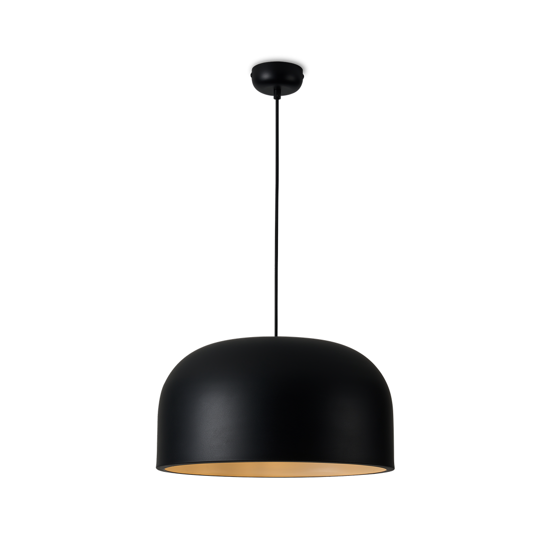 Oslo Black Large Rustic Dome Pendant